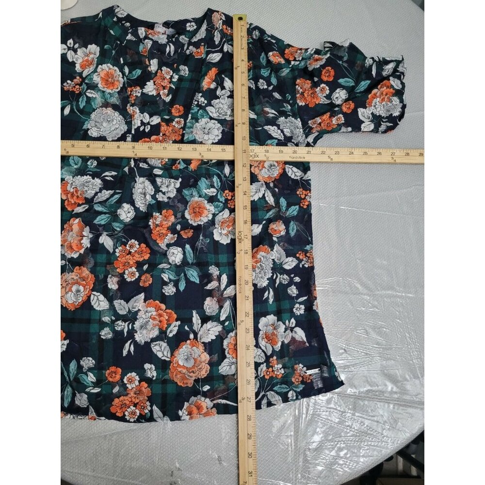 Tommy Hilfiger Women's Size S Blouse Urban Folklore Floral Top V Neck NWT 35 - Picture 10 of 12